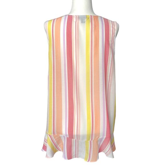 ANA A New Approach Womens Sleeveless Blouse Tank Tops Striped Size L - Set of 2 - Picture 5 of 11